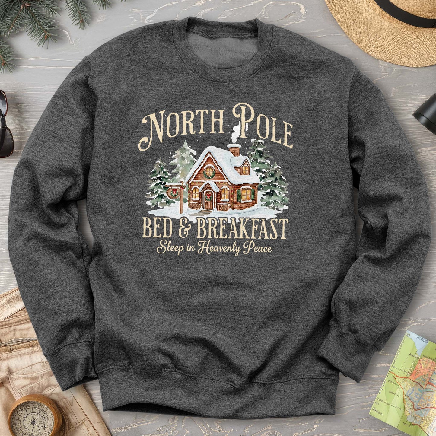 North Pole Bed and Breakfast "Heavenly Peace" Sweatshirt