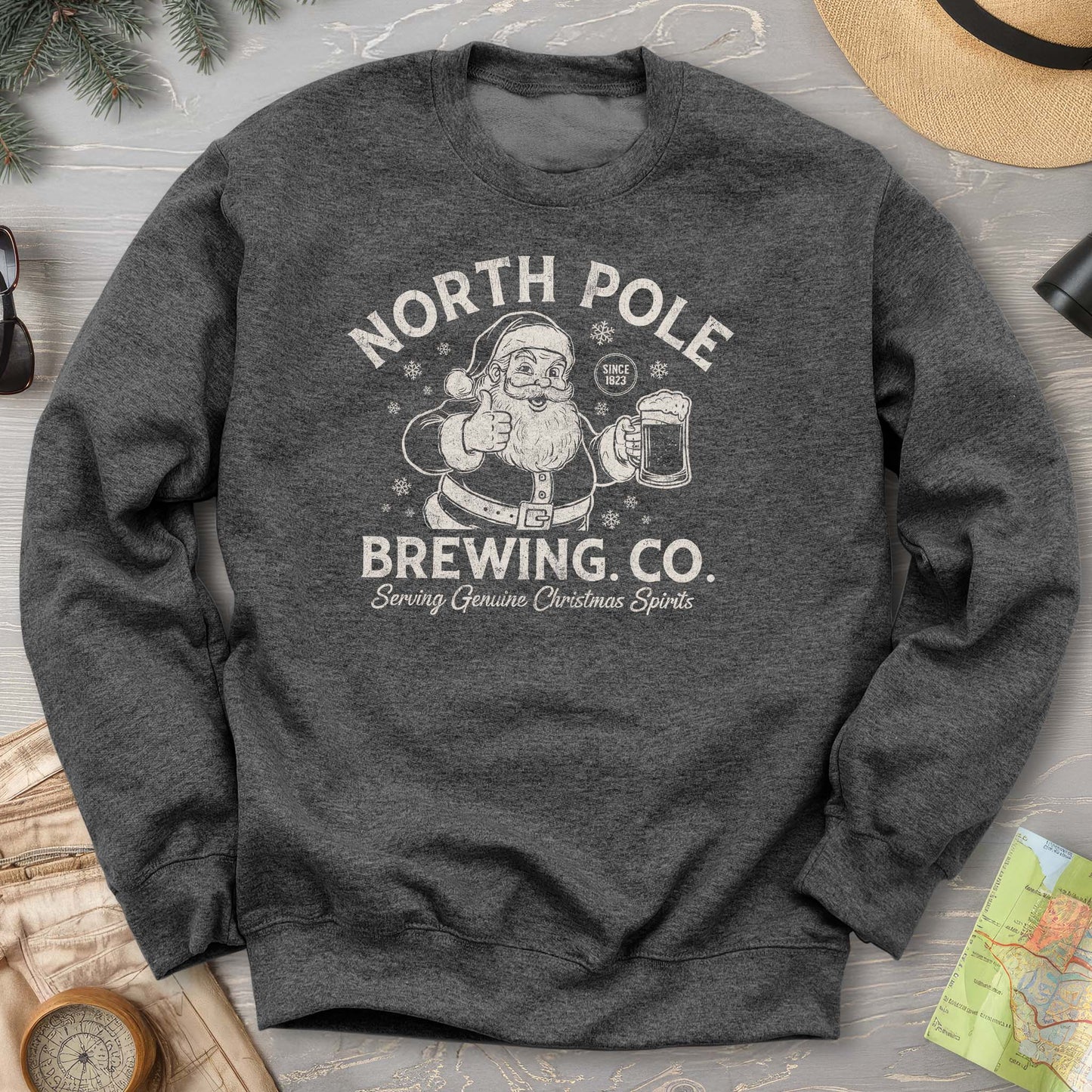 North Pole Brewing Company Vintage Print Sweatshirt