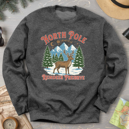 North Pole Reindeer Preserve Sweatshirt