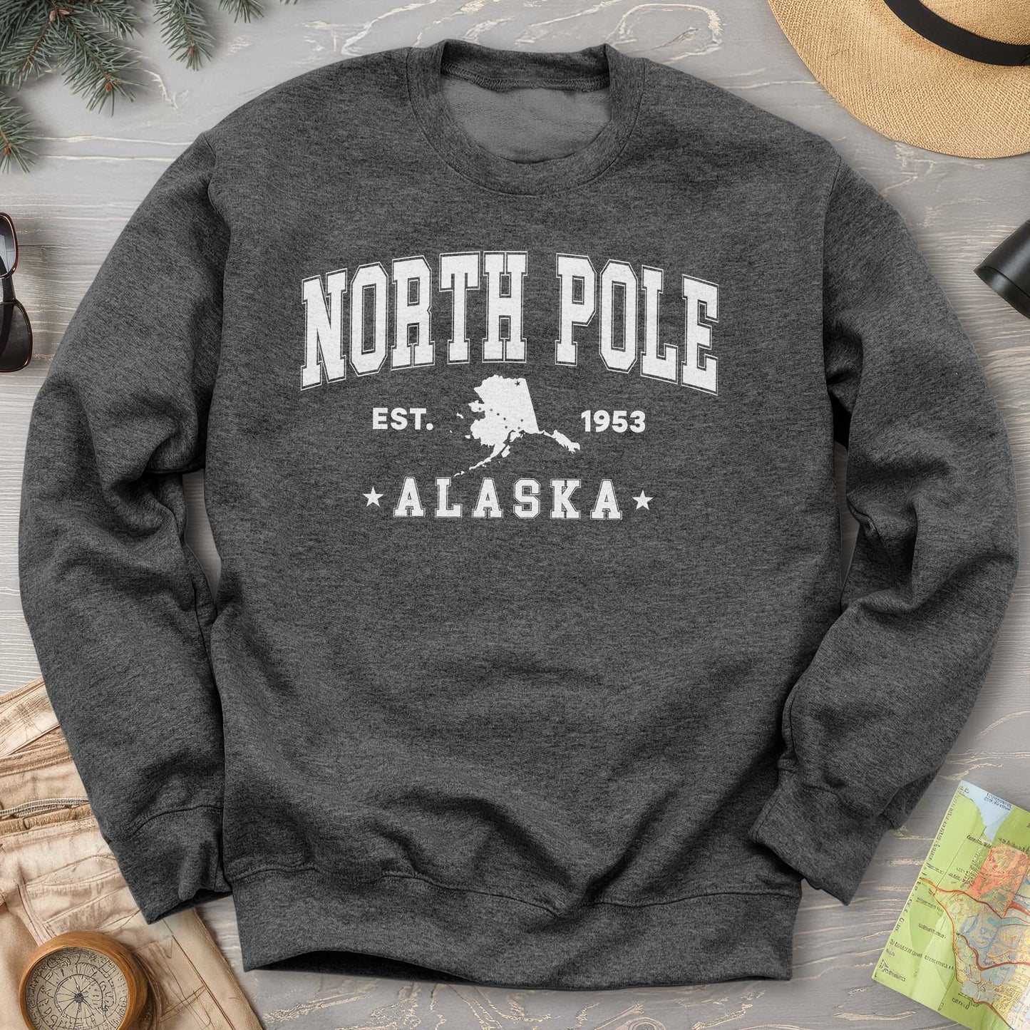 North Pole Alaska Varsity Sweatshirt