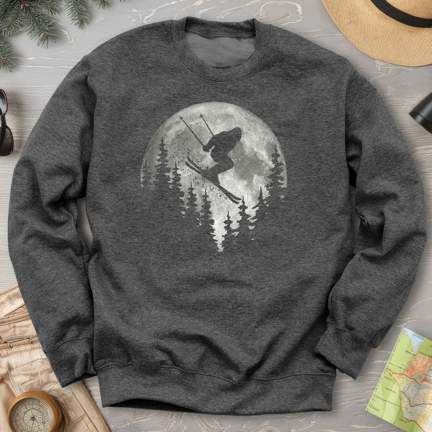 Bigfoot Ski Moon Sweatshirt