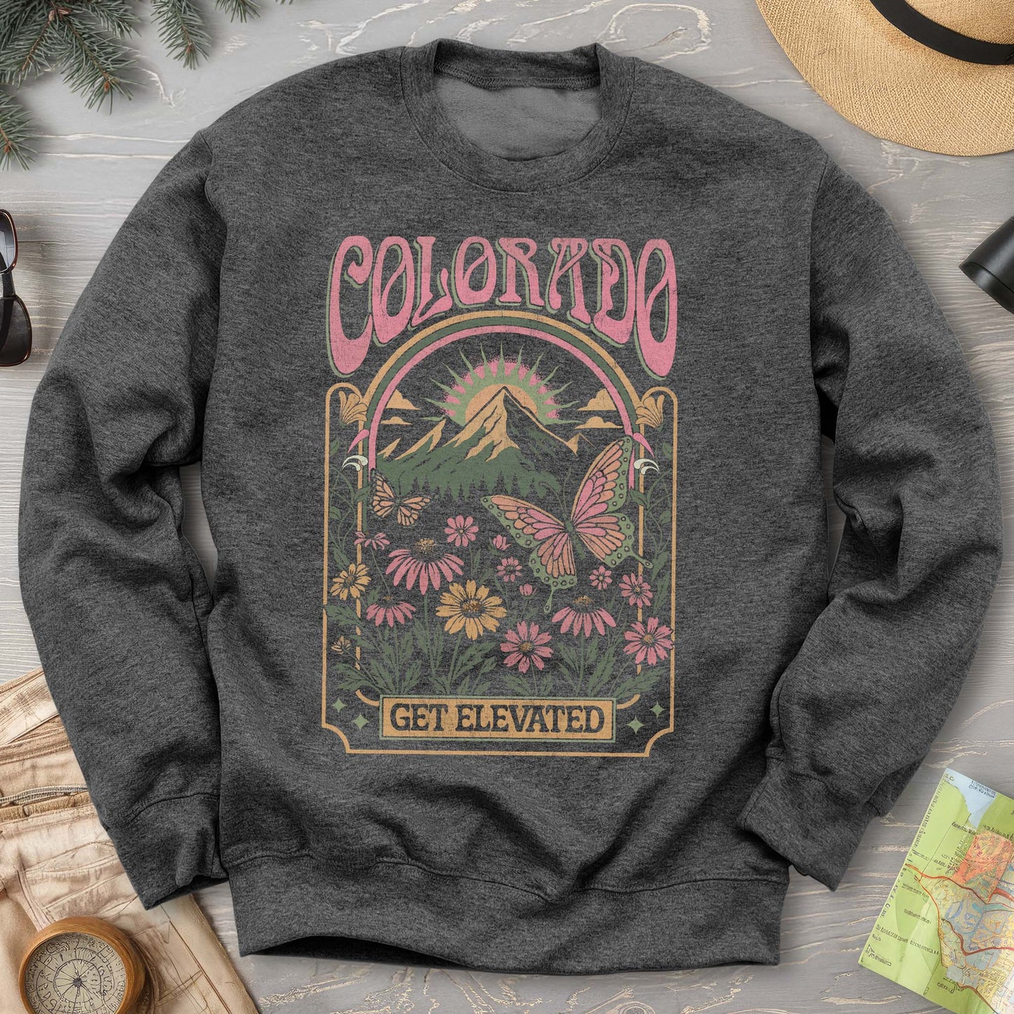 Colorado Get Elevated Butterfly Sweatshirt