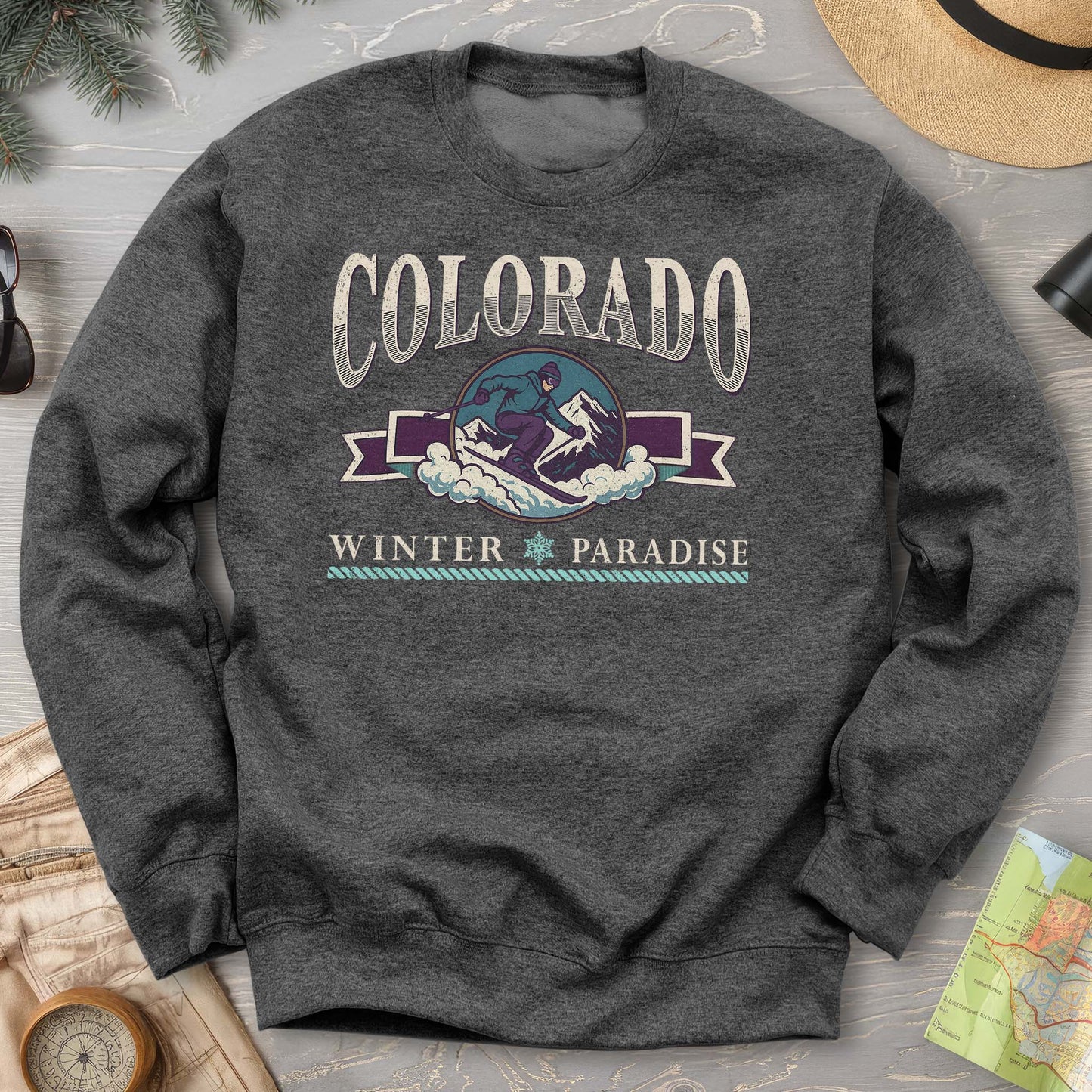 Colorado 90's Retro Ski Sprint Sweatshirt