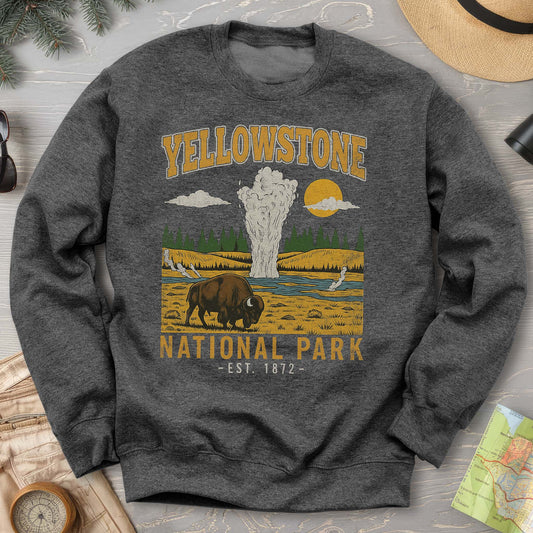 Yellowstone Old Faithful Buffalo Sweatshirt