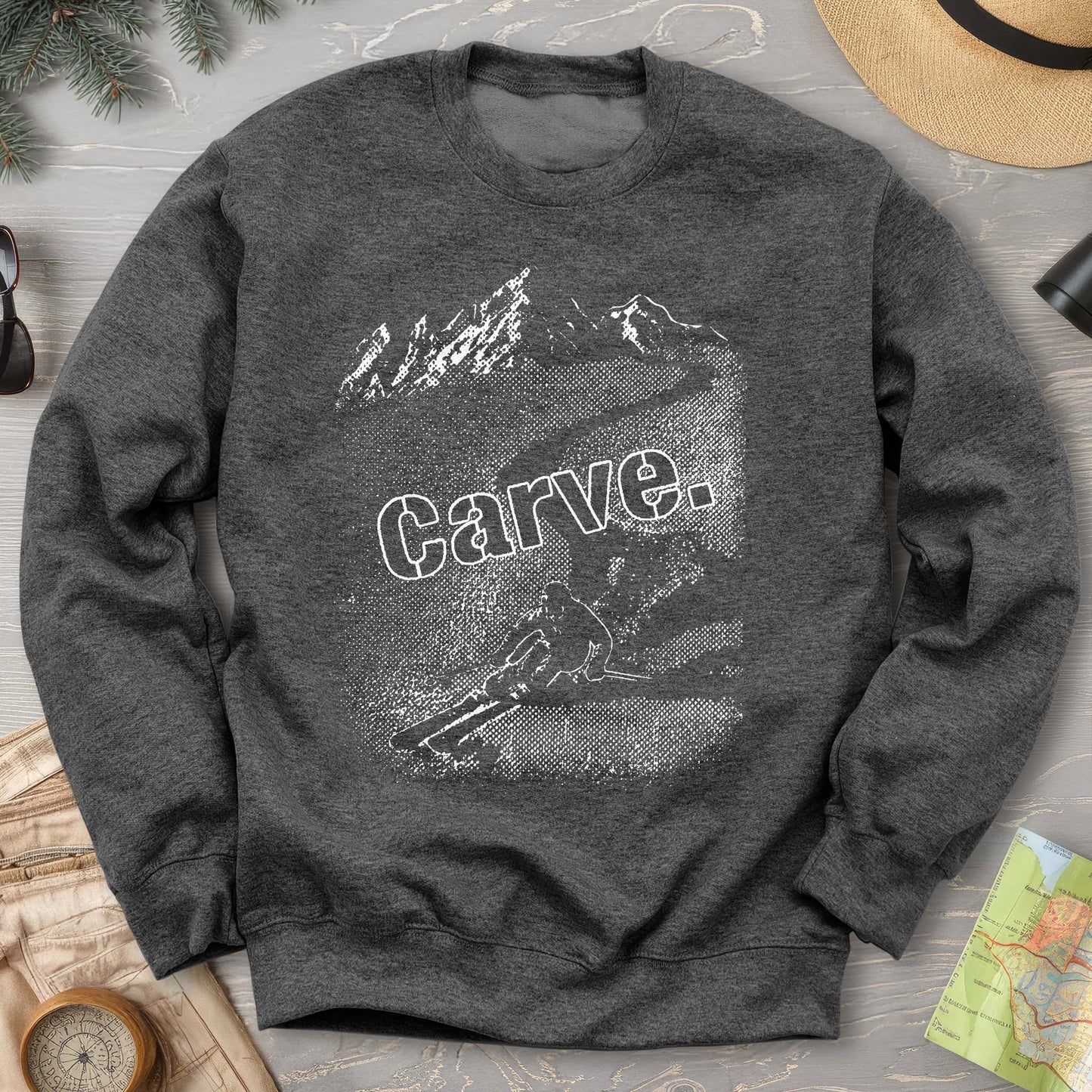 Carve Ski Print Sweatshirt