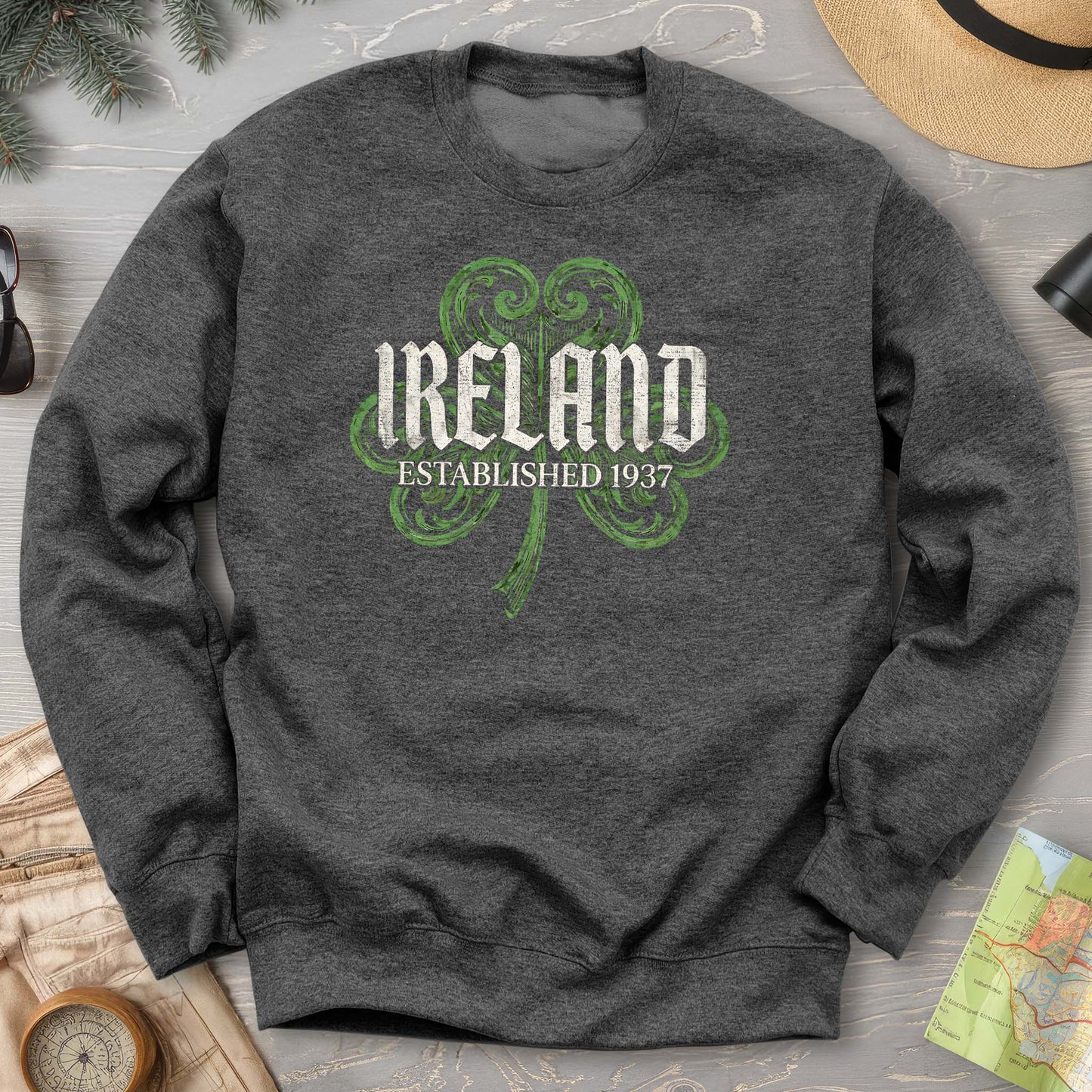 Ireland Gothic Shamrock Sweatshirt