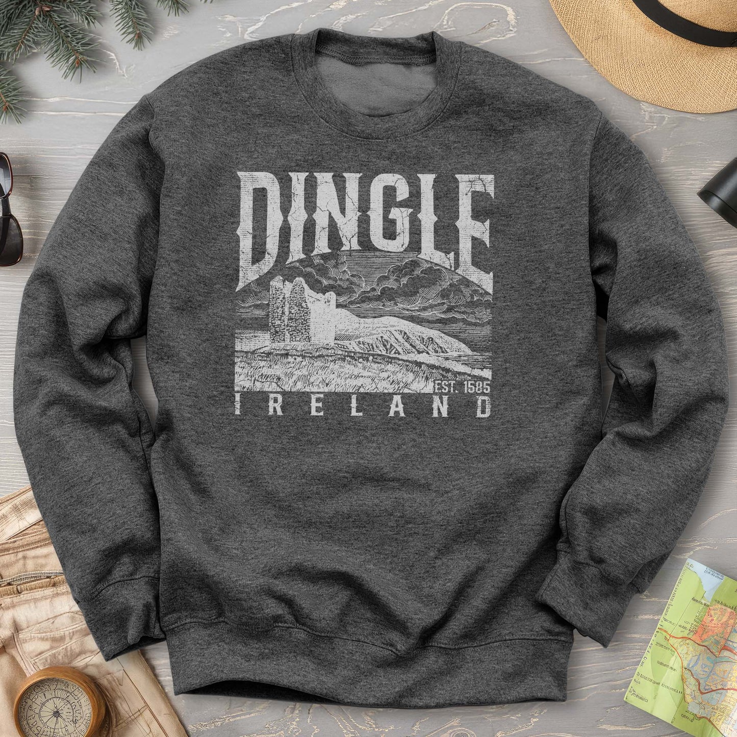 Dingle Ireland Vintage Print Sweatshirt