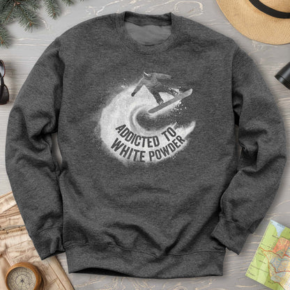 White Powder Snowboard Sweatshirt