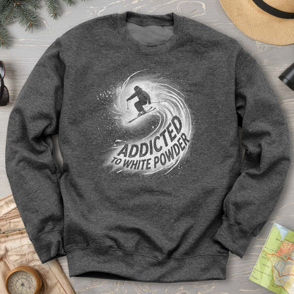 White Powder Skiing  Sweatshirt