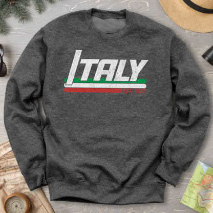 Italy Retro Stripe Sweatshirt