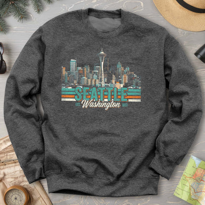 Seattle Retro Skyline Sweatshirt