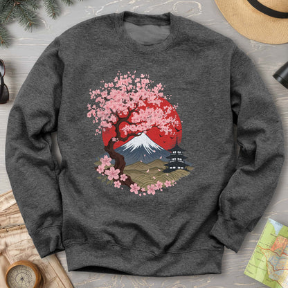 Mount Fuji Cherry Blossoms Sweatshirt