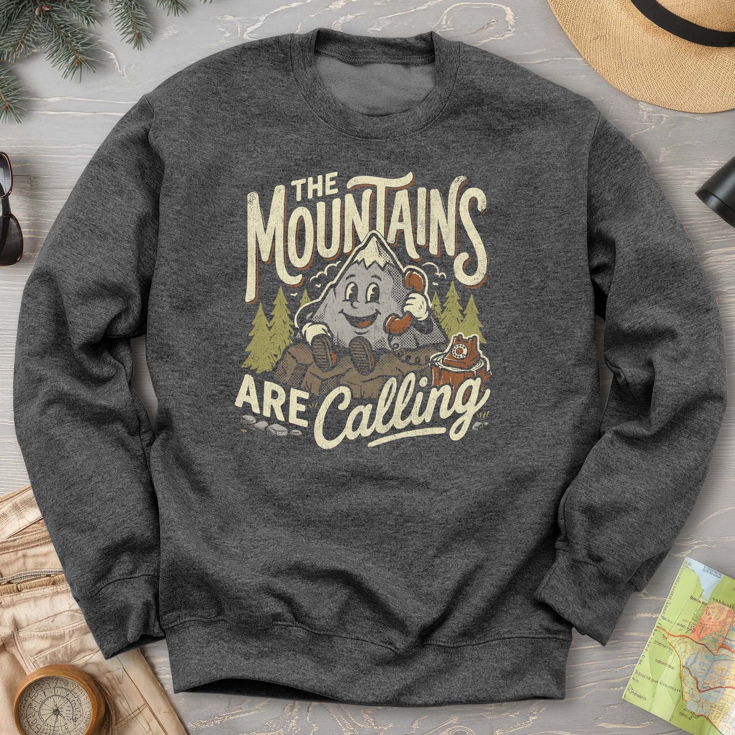 Mountains Calling Retro Sweatshirt