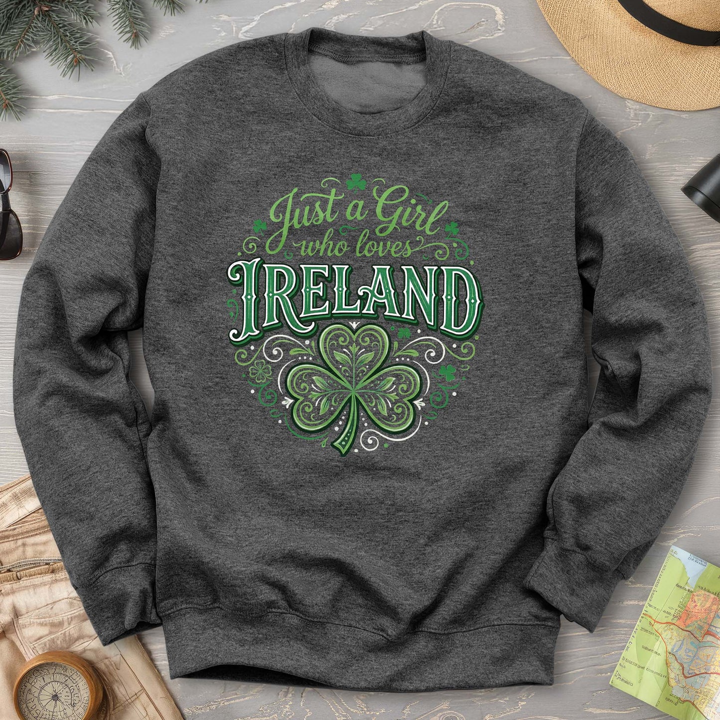 Just A Girl Shamrock Sweatshirt