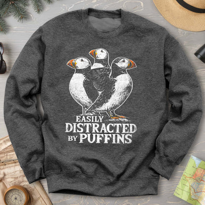 Easily Distracted By Puffins Sweatshirt