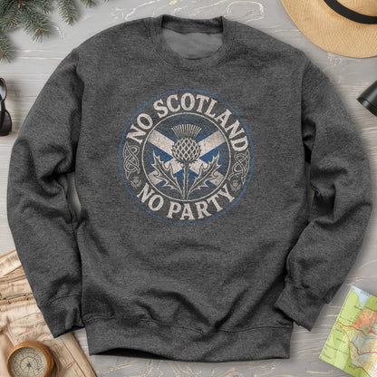 Scotland No Party Badge Sweatshirt