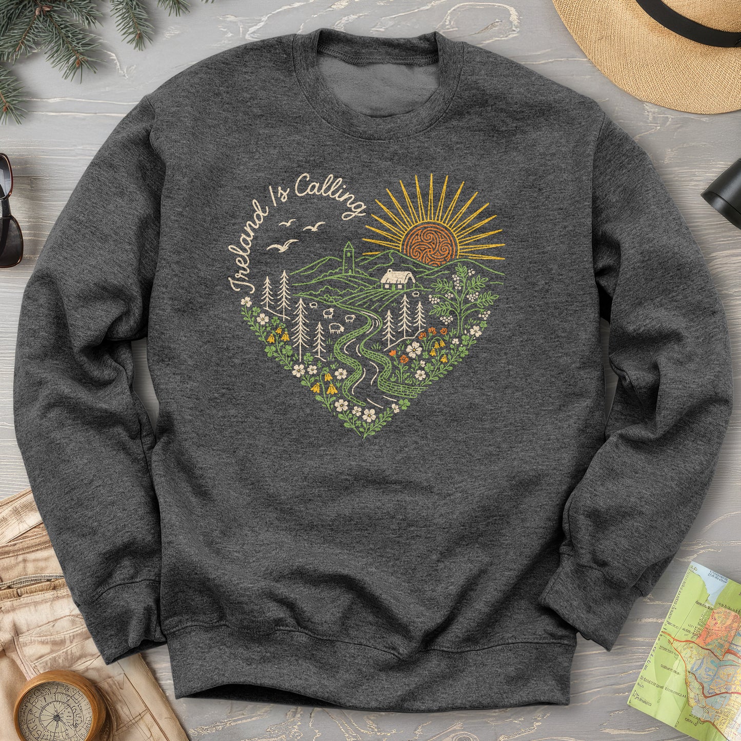 Ireland is Calling Heart Sweatshirt