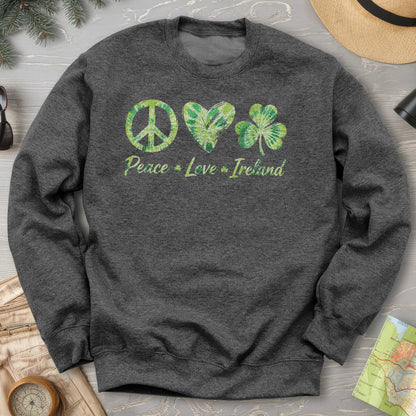 Peace Love Ireland Tie-Dye Sweatshirt