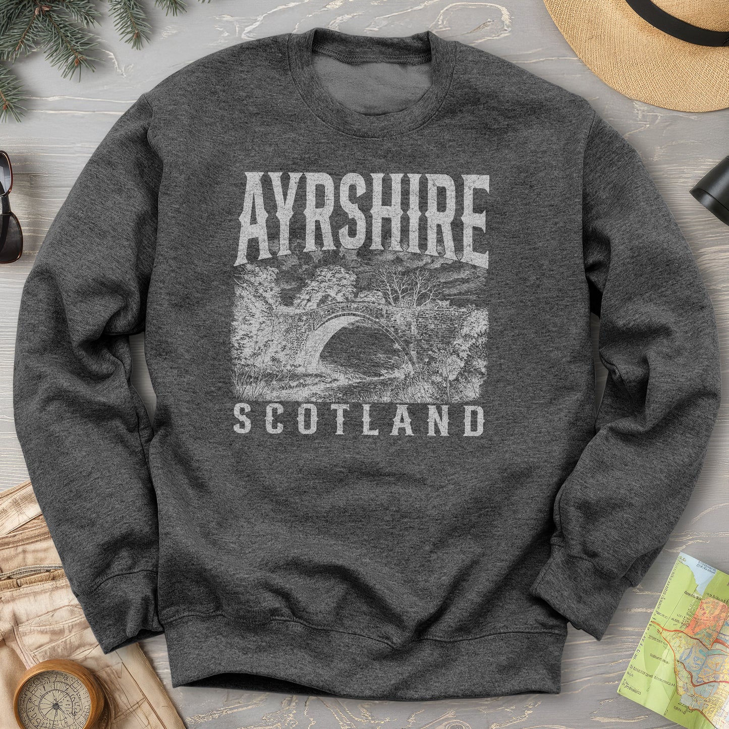 Ayrshire Scotland Sketch Sweatshirt