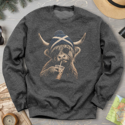 Highland Cow Beanie Sweatshirt