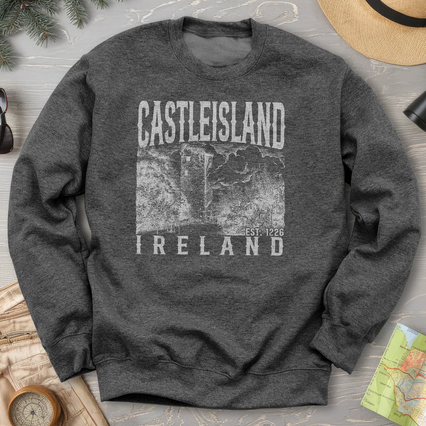 Castleisland Ireland Sketch Sweatshirt