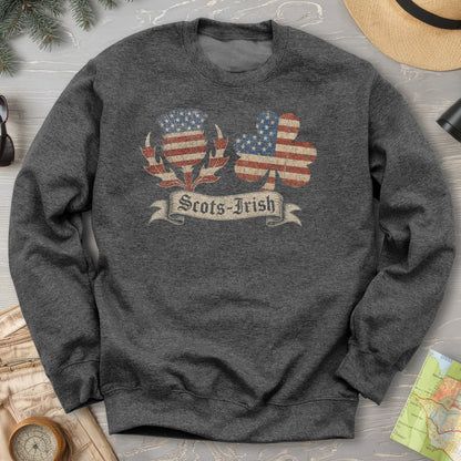 Scots-Irish Clover Thistle Flag Sweatshirt