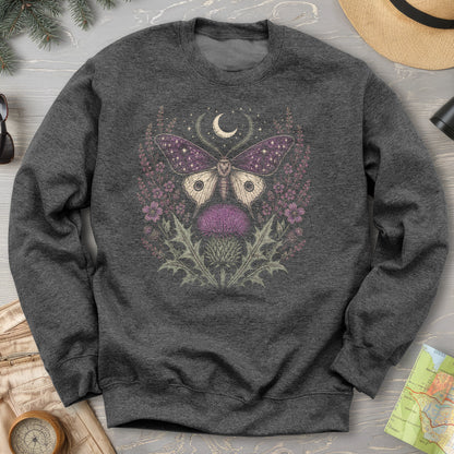 Crescent Thistle Moth Moon Sweatshirt