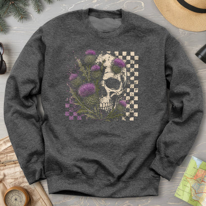 Thistle Skull Check Sweatshirt