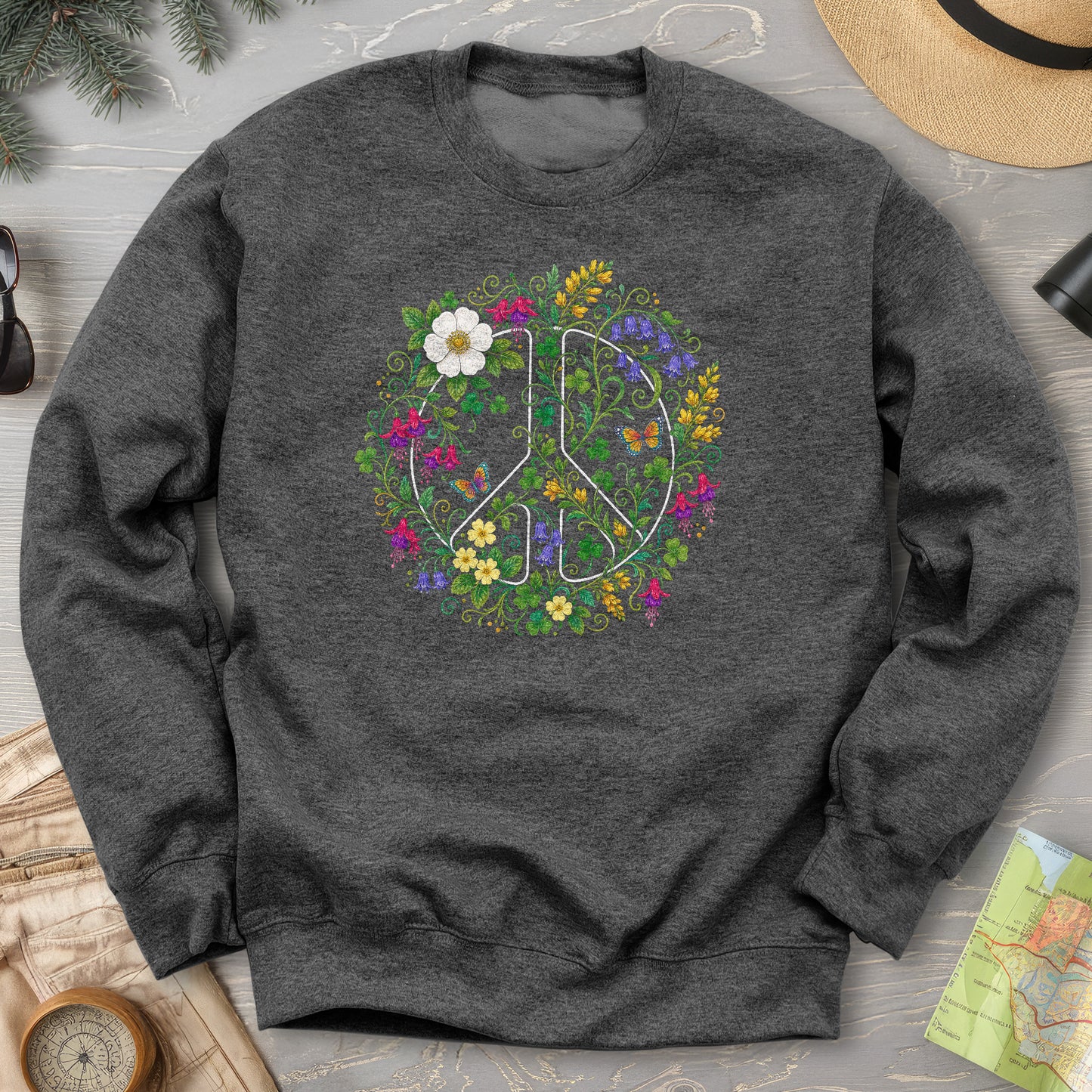 Floral Irish Peace Sweatshirt