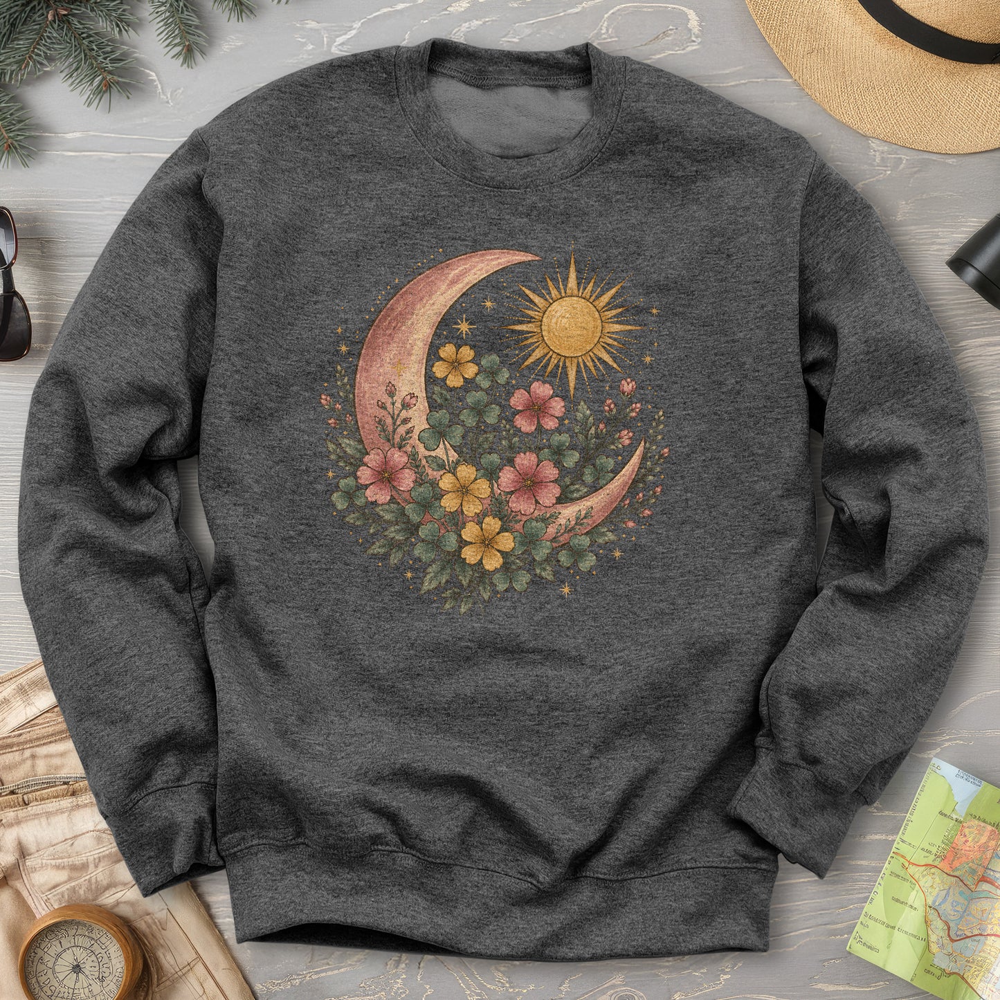 Shamrock Crescent Moon Sweatshirt