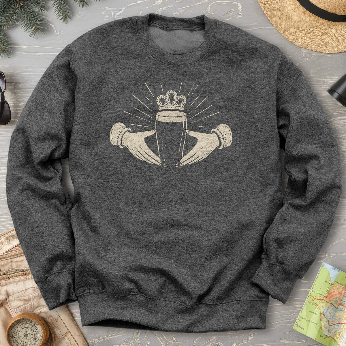 Claddagh Irish Beer Sweatshirt