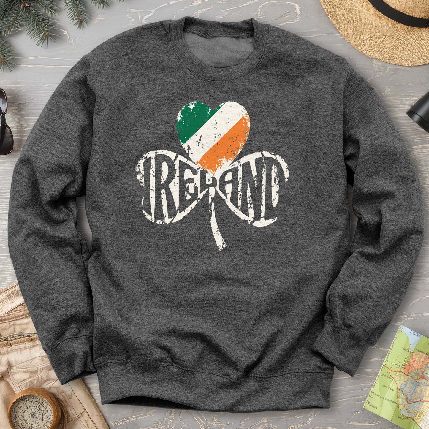 Ireland Shamrock Flag Sweatshirt
