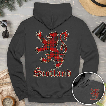 Scotland Tartan Lion Front/Back Print Hoodie