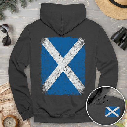 Scotland Distressed Flag Front/Back Print Hoodie
