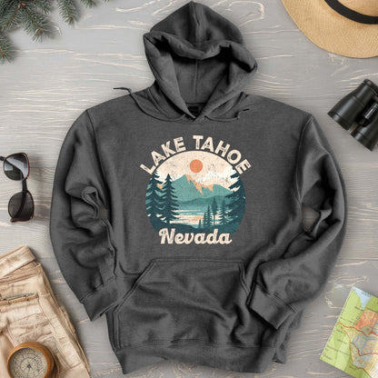 Lake Tahoe Nevada Vintage Circle Hoodie