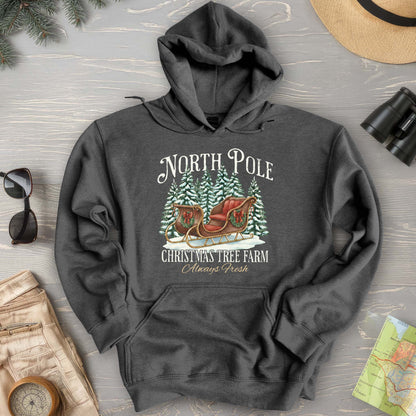 North Pole Christmas Tree Farm Hoodie