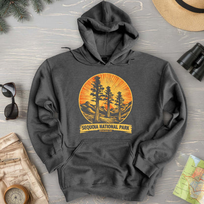 Sequoia 3 Trees Vintage Print Hoodie
