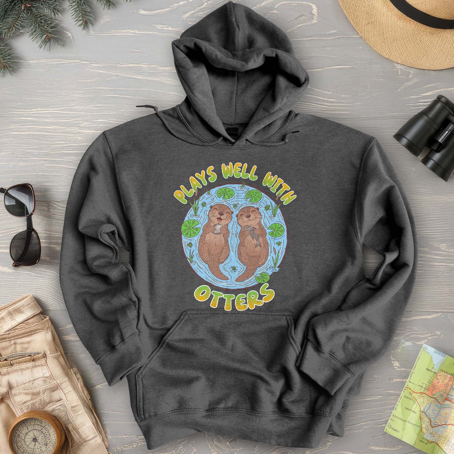 Plays Well With Otters Hoodie