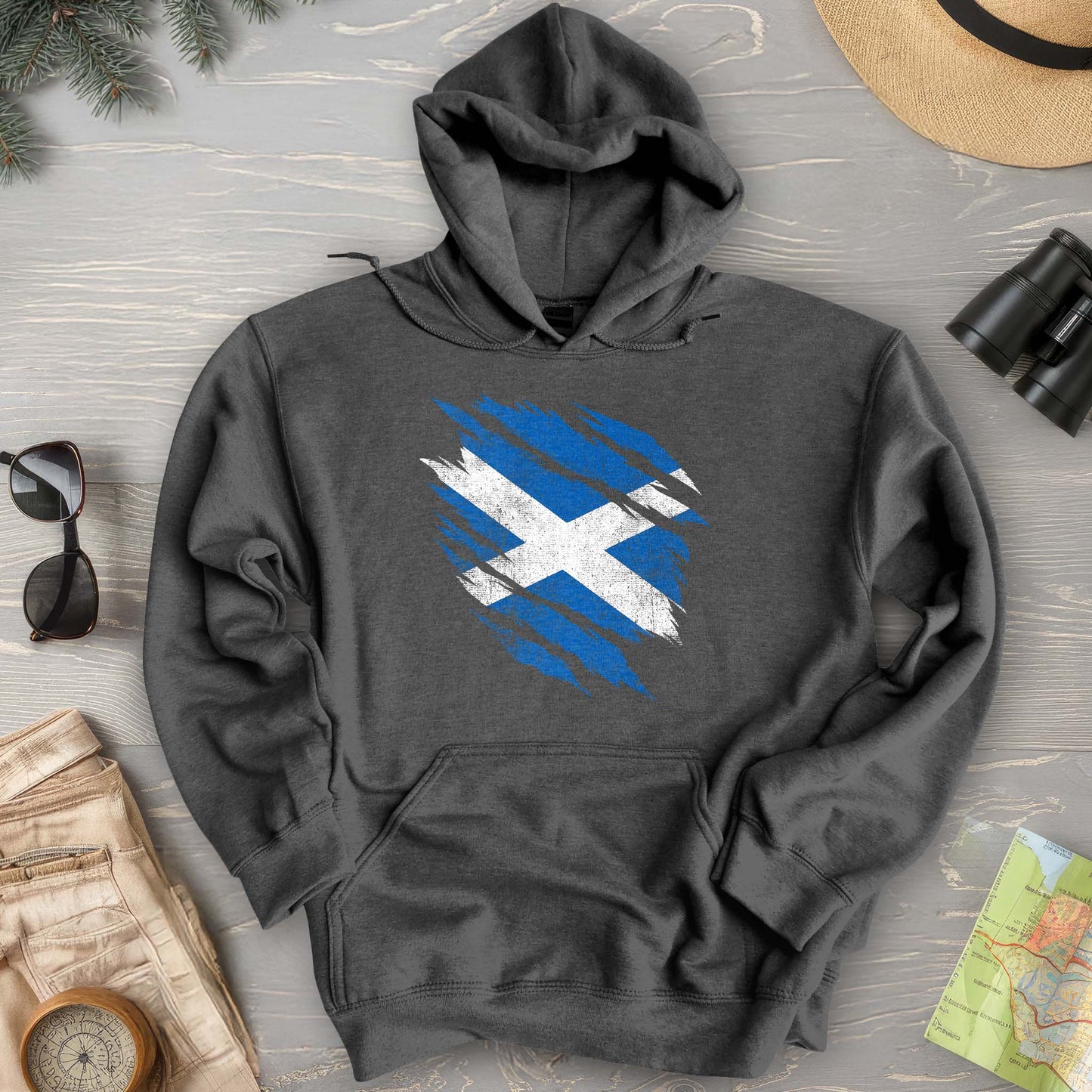 Scotland Weathered Flag Hoodie