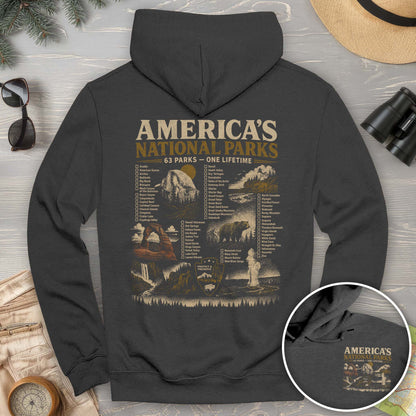 Vintage Parks Checklist Front/Back Print Hoodie