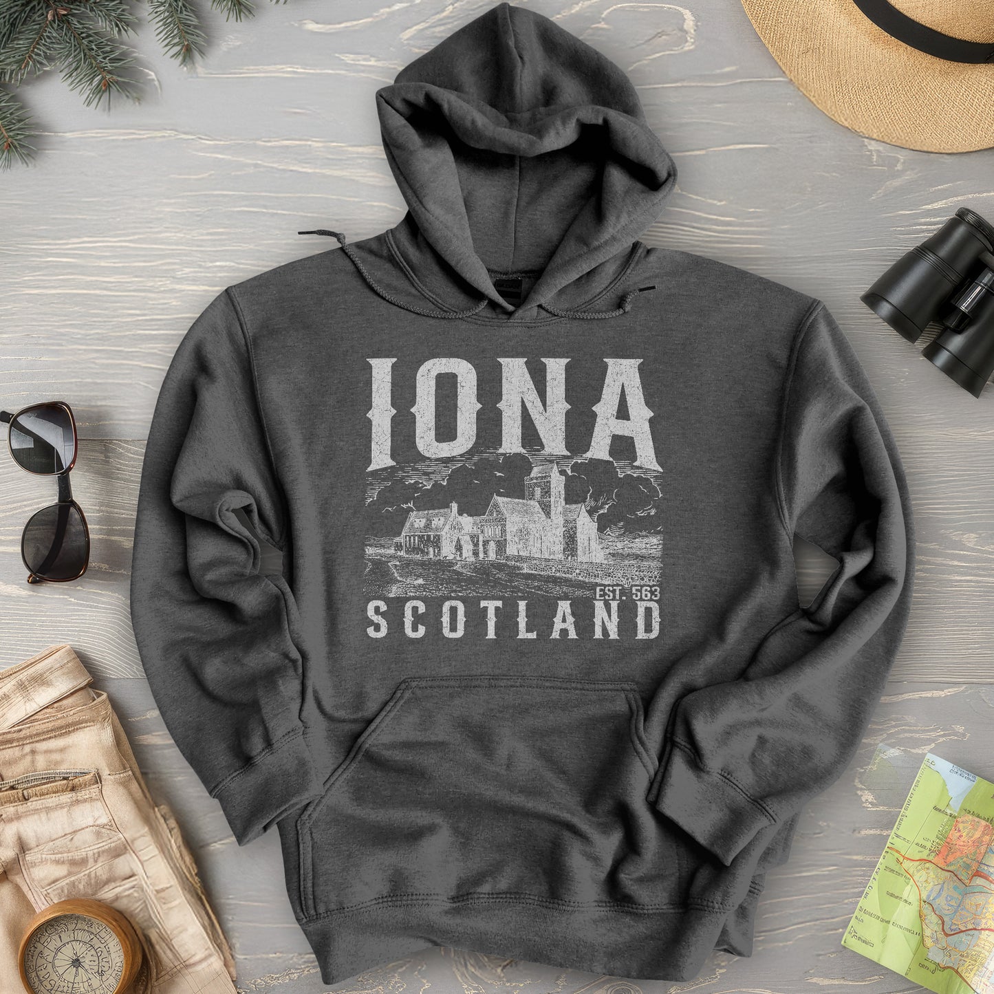 Iona Scotland Sketch Hoodie