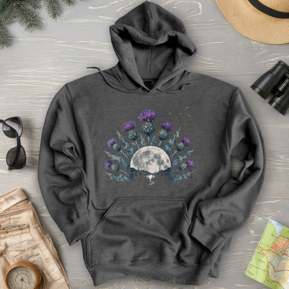 Moonlit Highland Thistles Hoodie