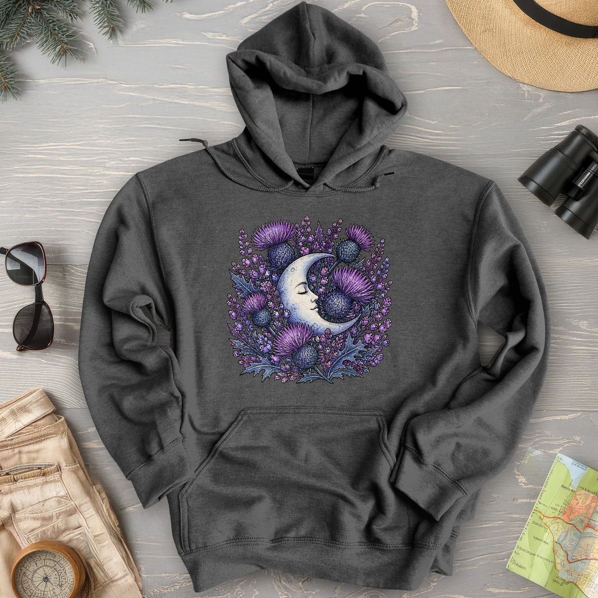 Botanical Moon Thistle Hoodie