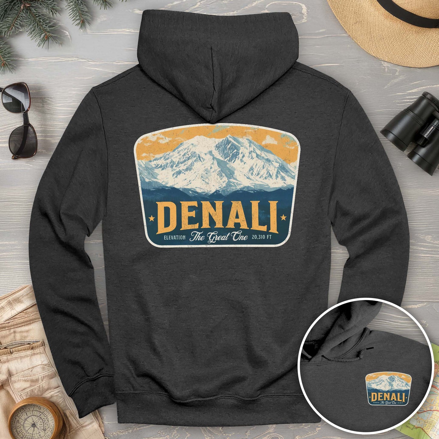 Denali "The Great One" Vintage Badge Hoodie