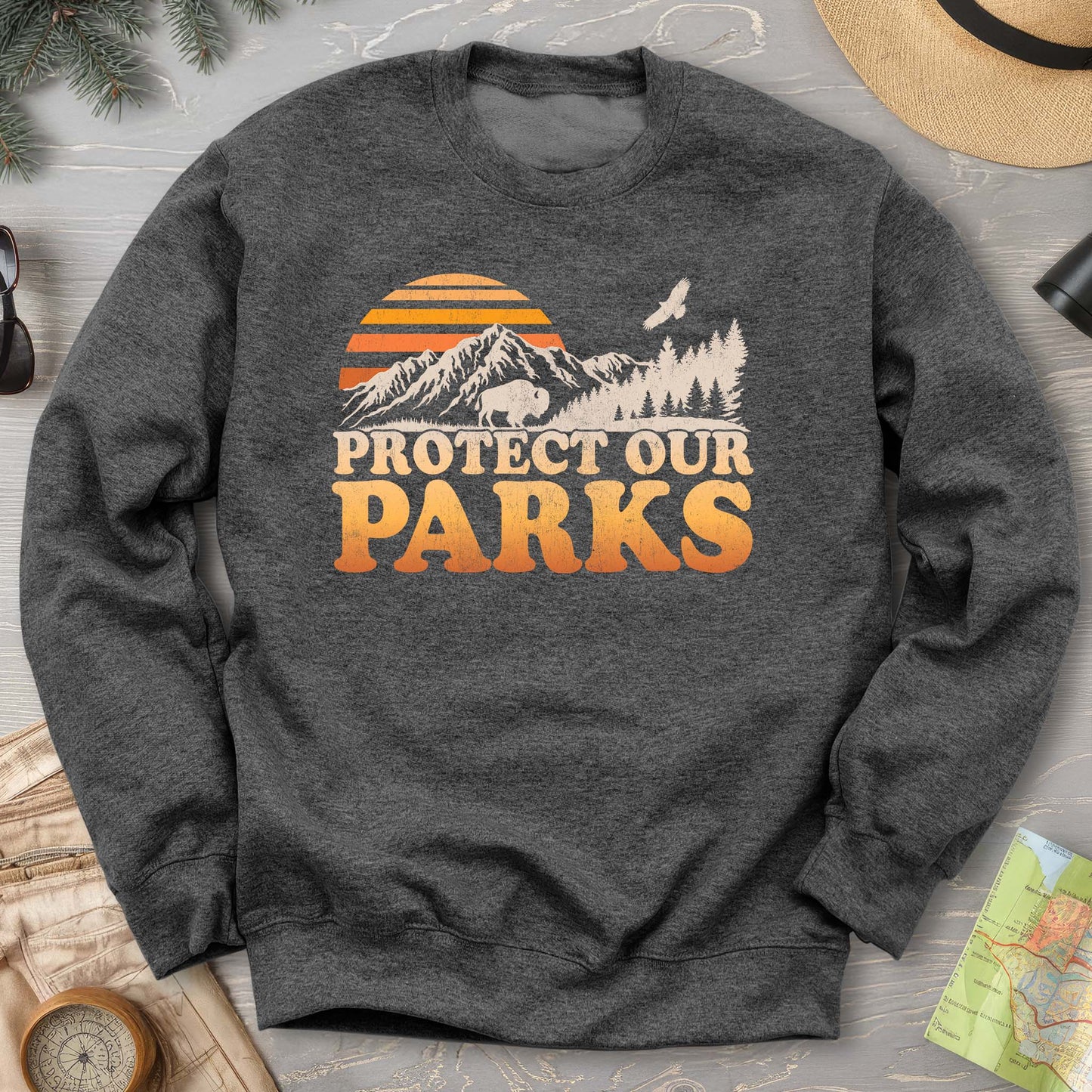 Protect Our Parks Vintage Sunset Sweatshirt