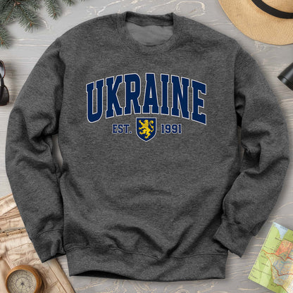 Ukraine Varsity Heraldry Crewneck Sweatshirt