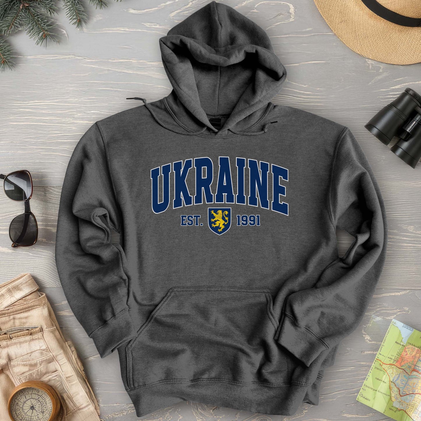 Ukraine Varsity Heraldry Hoodie