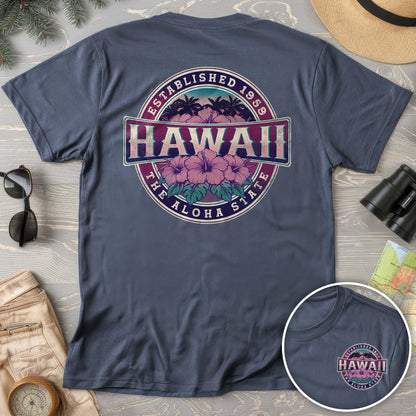 Hawaii Badge Front/Back Print Comfort Colors T-shirt