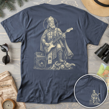 Saint Patrick Guitar Front/Back Print T-Shirt