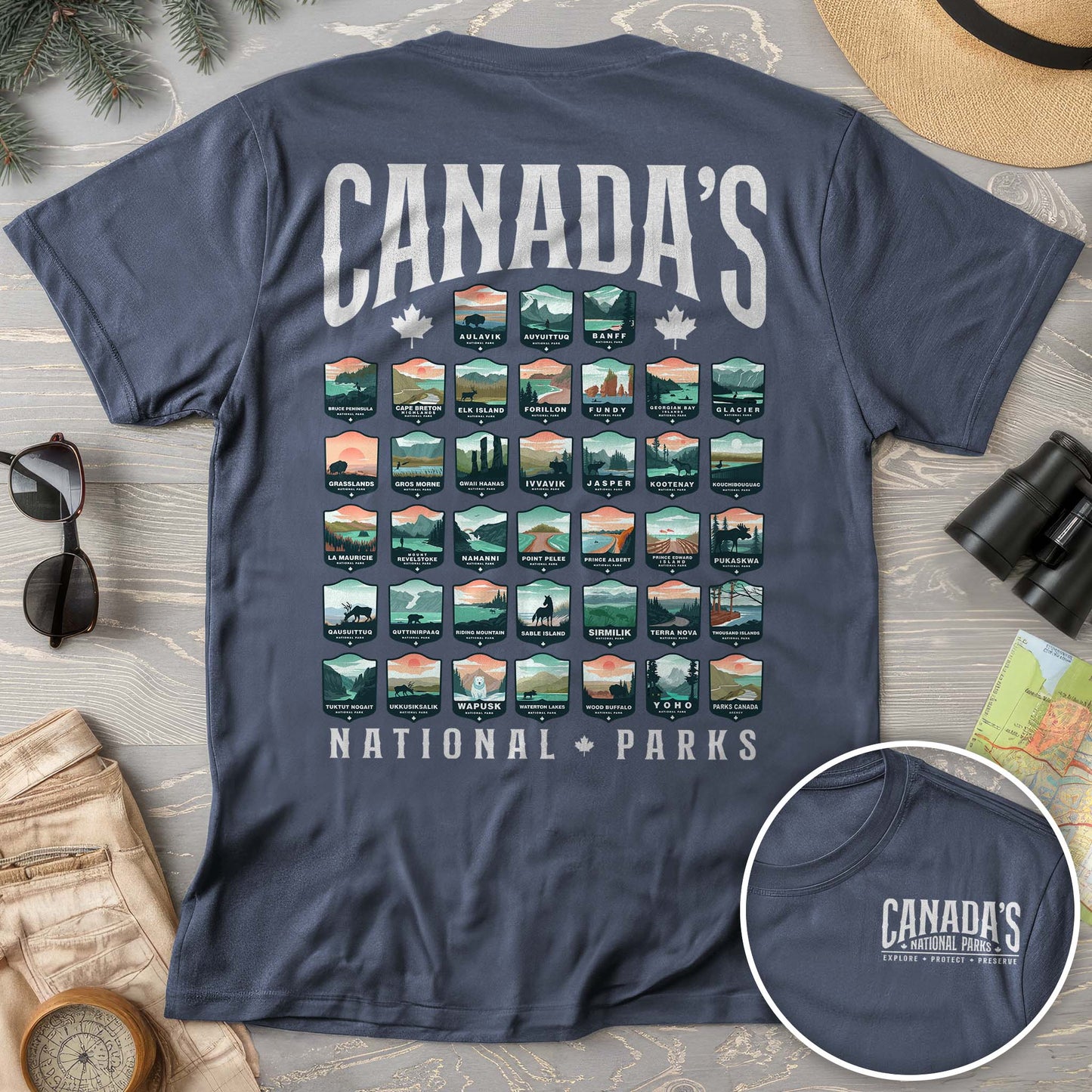 Canada's National Parks "Badges" Comfort Colors T-shirt